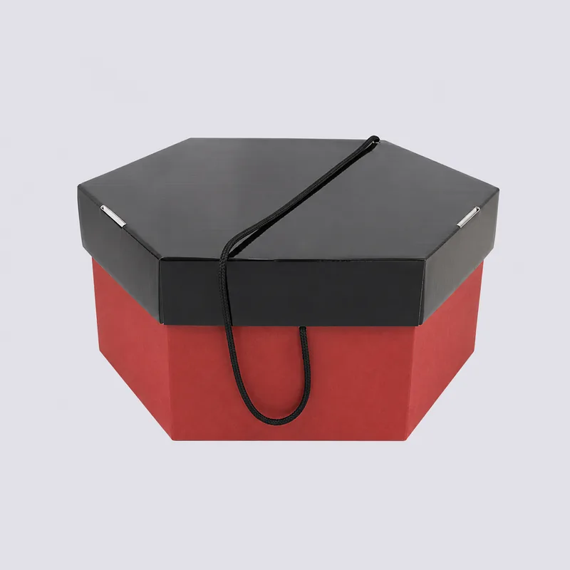 Black Lid and Red Base Hat Boxes | Hat Boxes Black Lid and Red Base Hat Boxes — Hat Boxes wholesale from Packaging Panda
