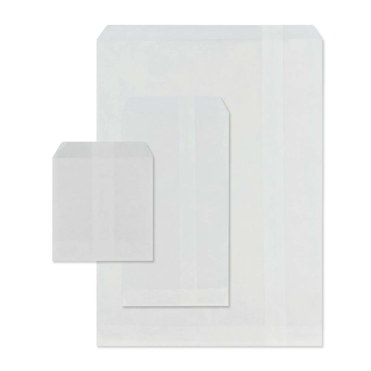 Flush Top Glassine Bags 60GSM | Eco Friendly Packaging Flush Top Glassine Bags 60GSM — Eco Friendly Packaging wholesale from Packaging Panda